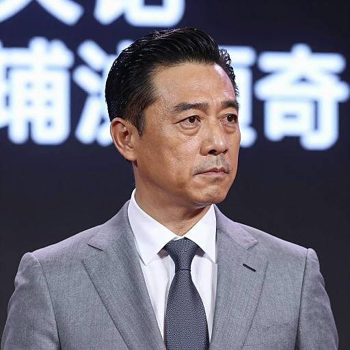 Elegant Man in Slicked-Back Hair Portrait