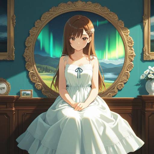 Serene Girl by Tranquil Lakeside
