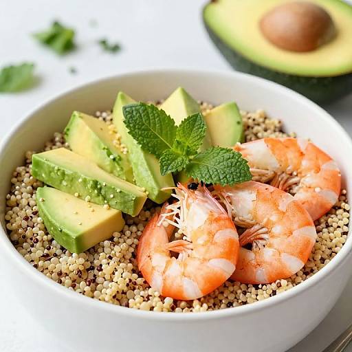 Quinoa Bowl with Shrimp and Avocado