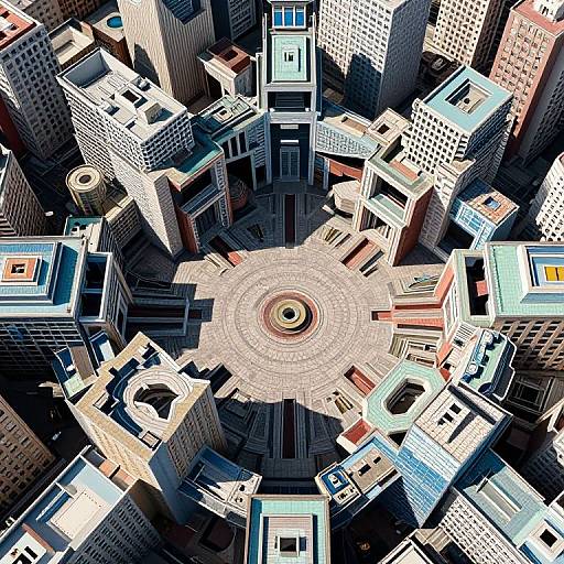 Escher-Inspired Impossible Cityscape