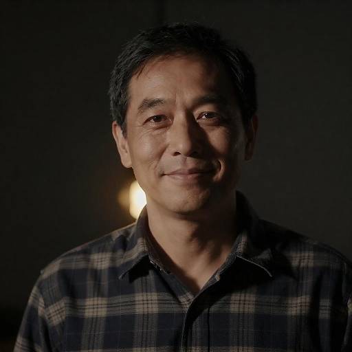 Dramatic Portrait of a Middle-Aged Man