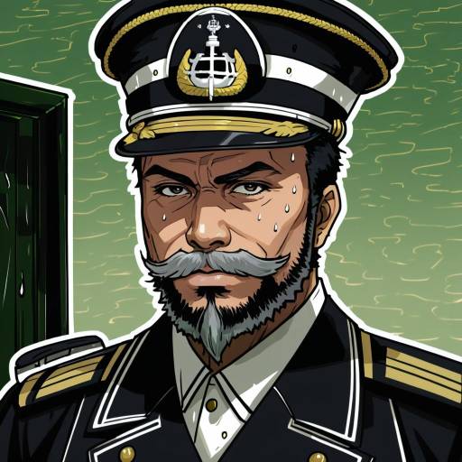 Illustration of Admiral suwabe, kantai collection in the style of Chaesu