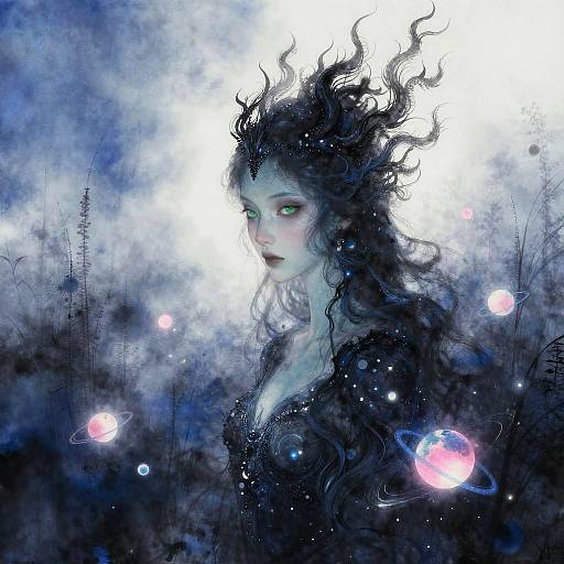 Mystical Water Wraith in Twilit Marsh