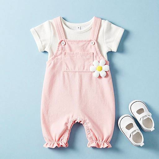 Cute Baby Outfit on Blue Surface