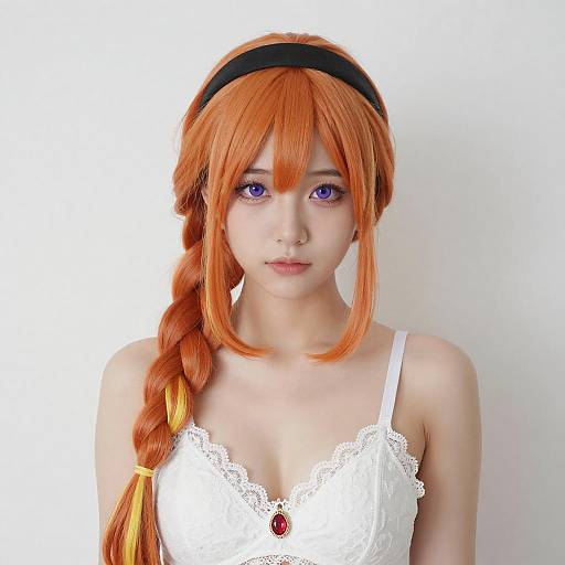 Portrait of Young Woman with Orange Hair