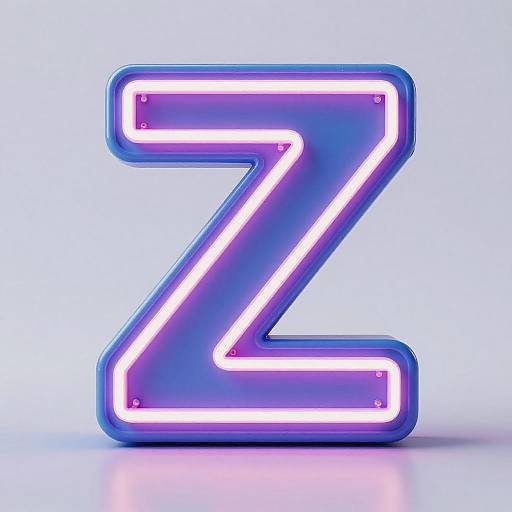 Futuristic Neon Letter Z