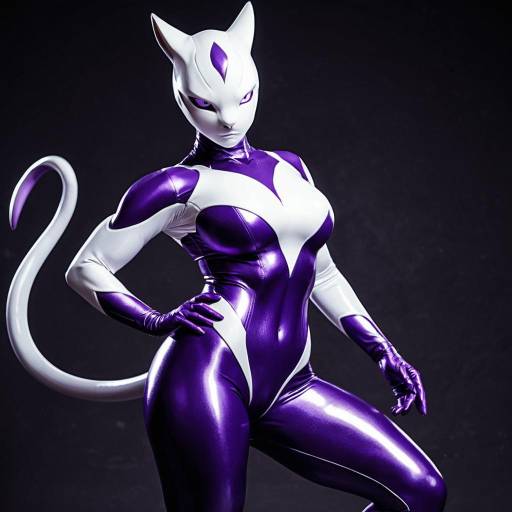 Elegant Mewtwo Cosplay: Sleek and Sexy