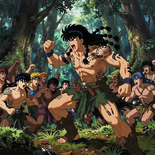 Savage Berserker Charging in Ancient Forest