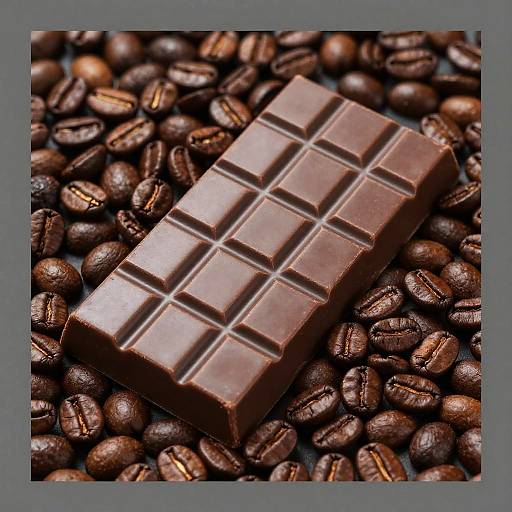 Glossy Milk Chocolate with Coffee Beans