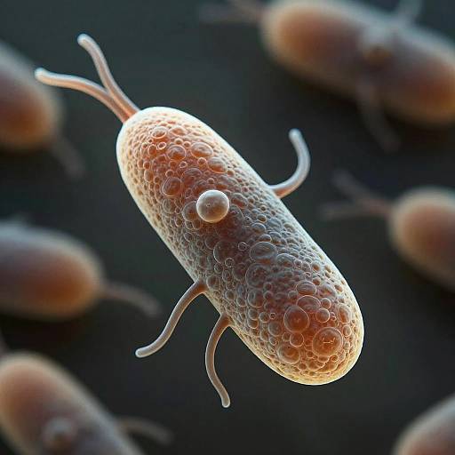 Photorealistic Microbe in Aquatic Environment