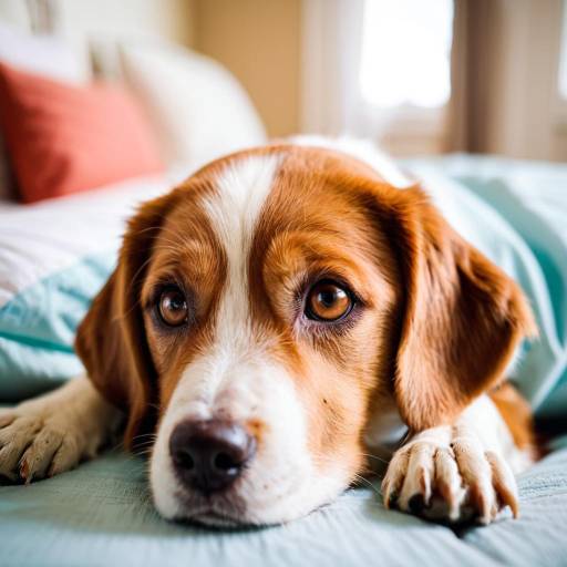 Cozy Dog Portrait with Intriguing Gaze