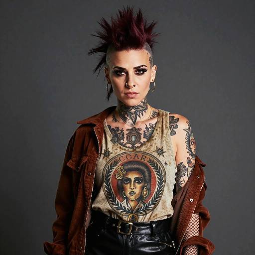 Oscar Isaac as Punk Woman Portrait