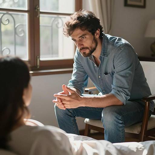 Sunlit Room with Intimate Moments