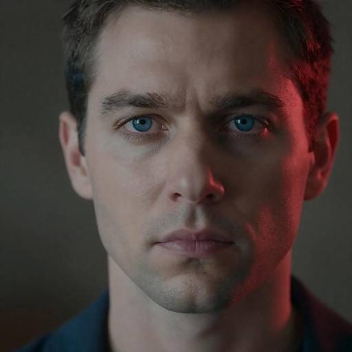 Dramatic Portrait with Contrasting Lighting