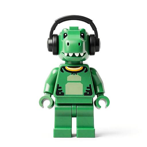 Pixelated Gamer T-Rex Minifigure Avatar