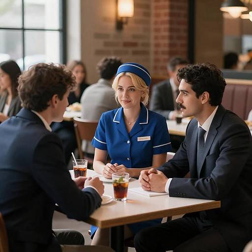 Dining with Friends at a Restaurant