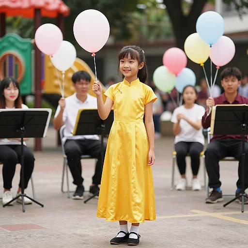 Realistic Photo of Smiling Vietnamese Girl