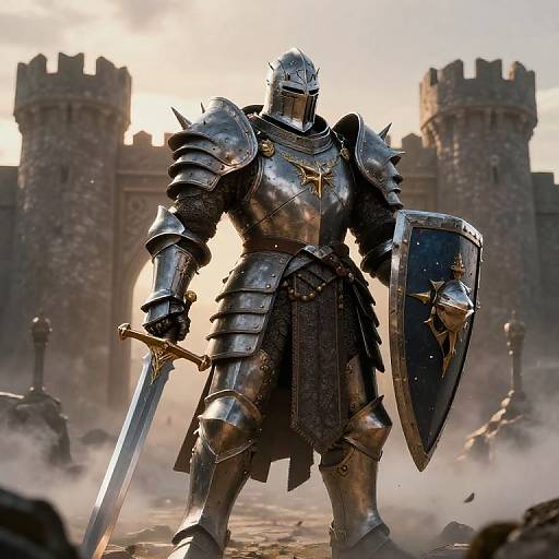 Juggernaut Knight Guarding Fortress Gate