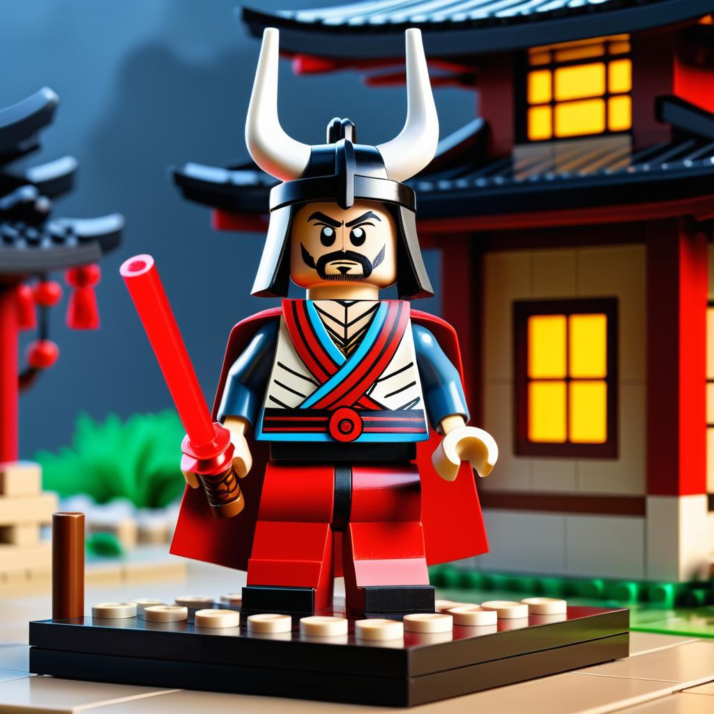 Samurai Jack in Detailed Lego Form