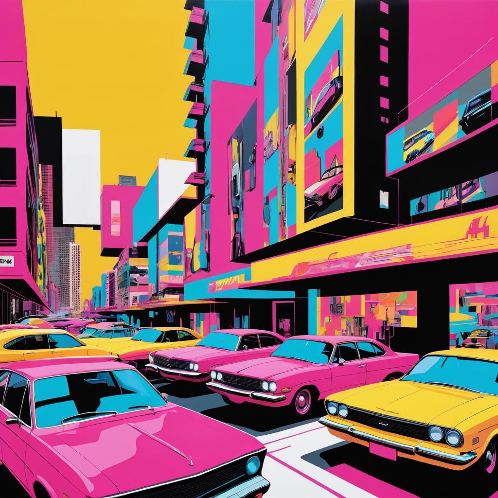 Modern Urban Pop Art in Warhol Style