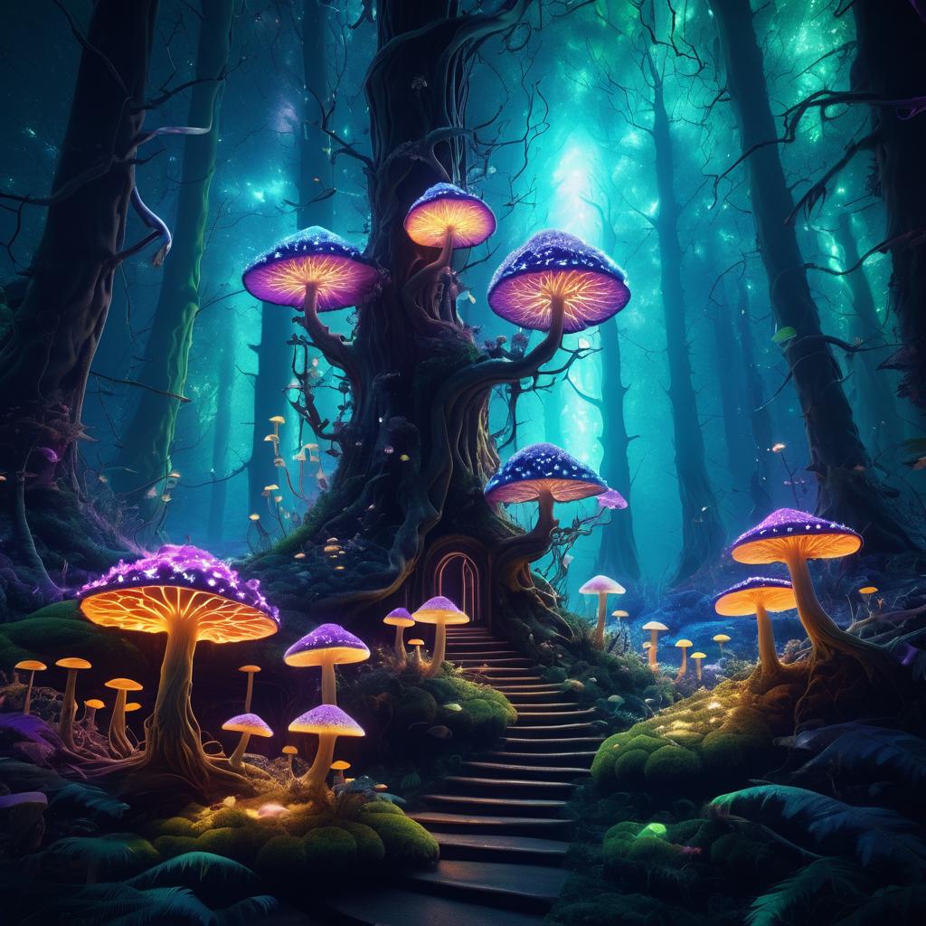 Surreal Apothecary with Enchanted Mushrooms