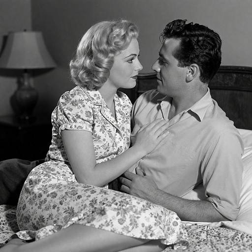 Intimate 1930s Couple in Black-and-White