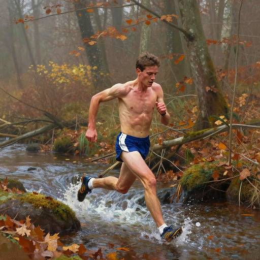 Impressionist Autumn Cross Country Runner