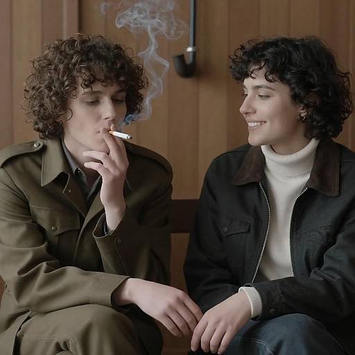 Intimate Indoor Portrait of Two People