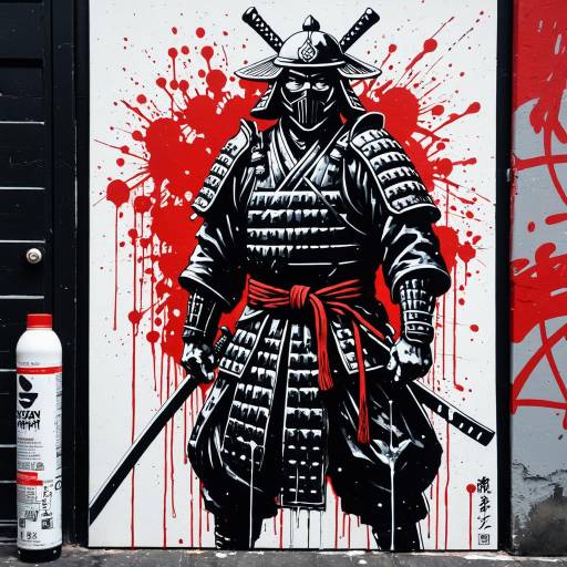 Samurai Graffiti Street Art
