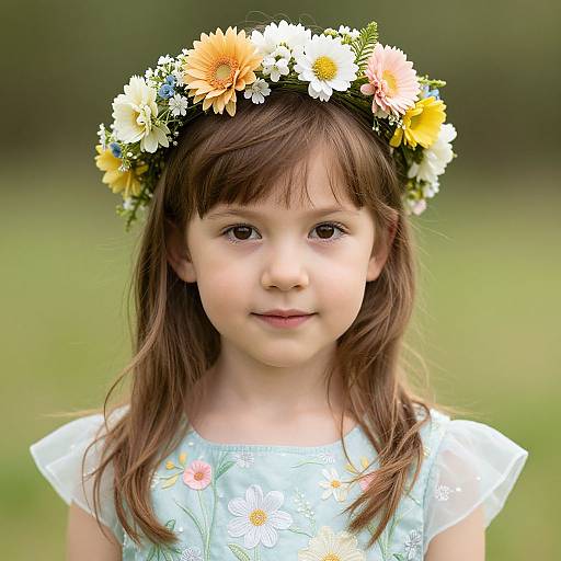 Wild Flower Girl Costume Close-Up