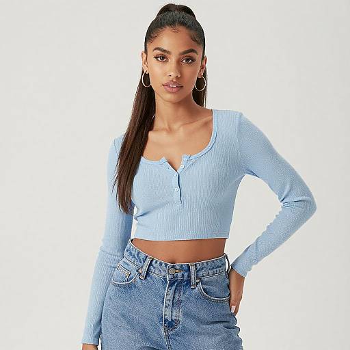 Confident Young Woman in Casual Denim