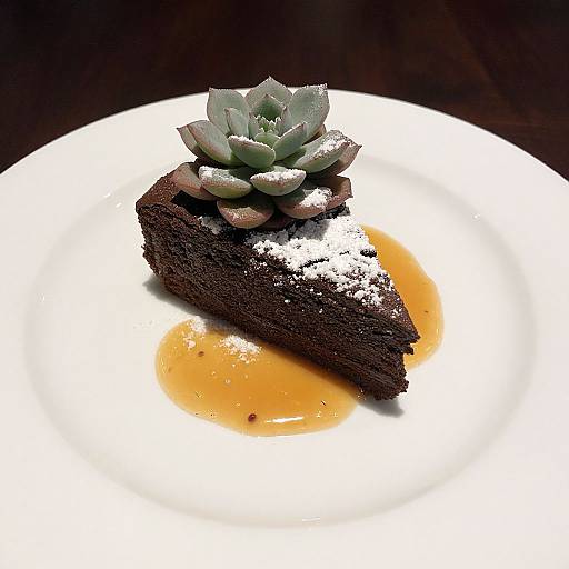Elegant Chocolate Cloud Cake Slice