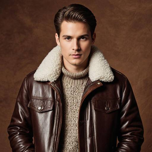 Man in Classic Alpine Leather Jacket