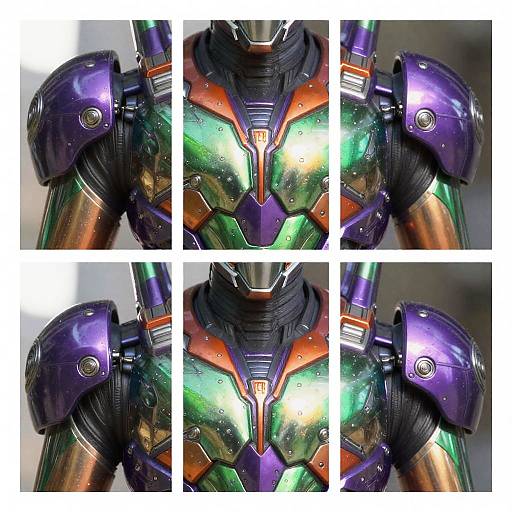 Futuristic Armored Character Close-Up