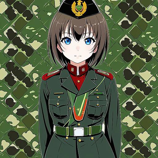 Illustration of Hida ema, girls und panzer in the style of Kojima saya