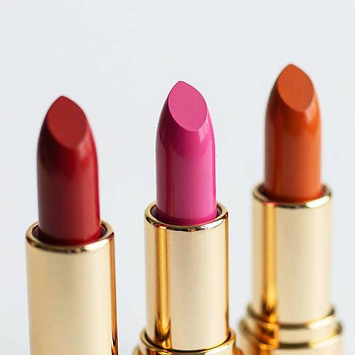 Colorful Lipstick Trio with Glossy Texture