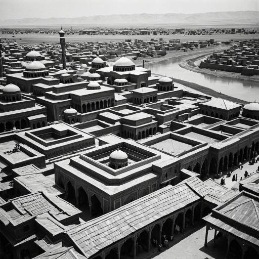 Timurid Period Cityscape with Islamic Architecture
