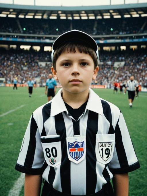 Young Referee in Stadium Portrait