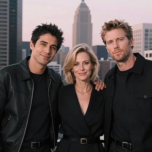 Cityscape Portrait of Three Individuals