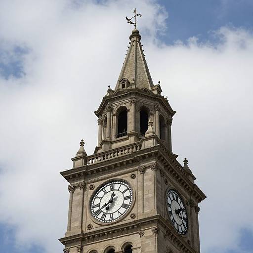Birds Soaring Around Majestic Clocktower