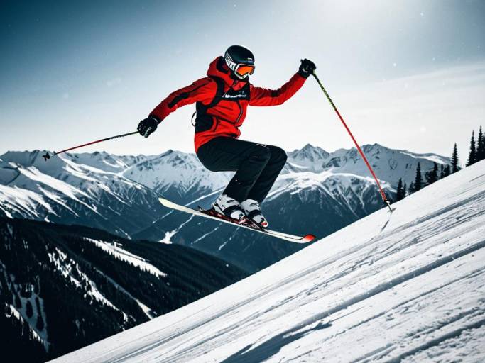 Adrenaline-Packed Skiing Action Wallpaper