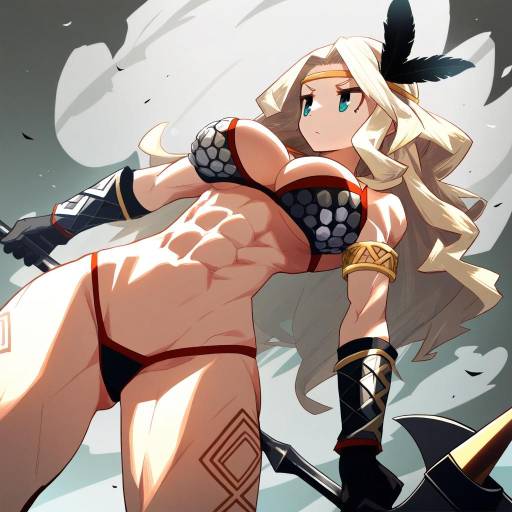 Illustration of Amazon (dragon's crown), dragon's crown in the style of Kamonari ahiru