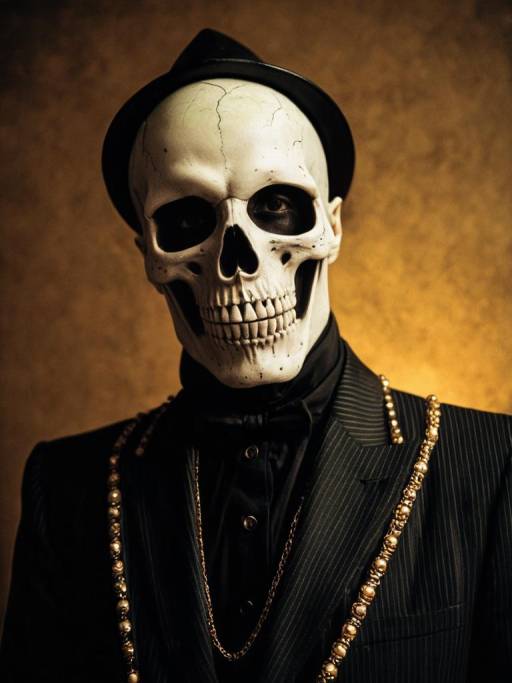 Realistic Man in Necro Macro Cosplay