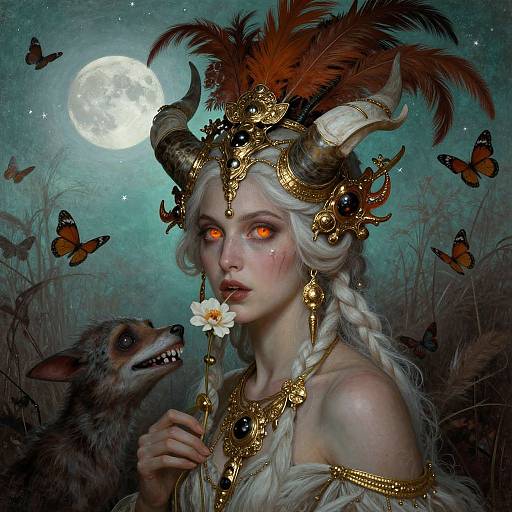 Ethereal Dark Fantasy Woman Portrait