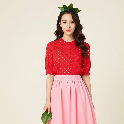 Woman in Red Polka Dot Dress