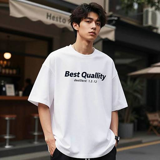 Sportive Oversized Shirt in Night Bar