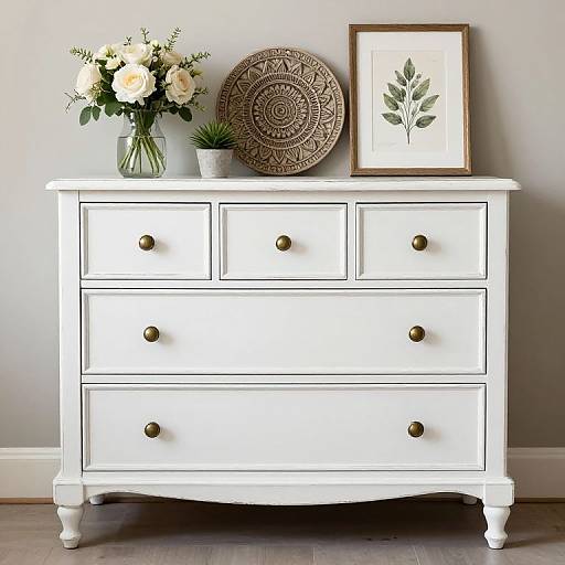 Vintage Shabby Chic Dresser Decor