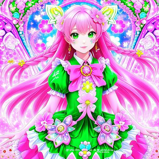 Illustration of Hanami kotoha, precure in the style of Hyde (tabakko)