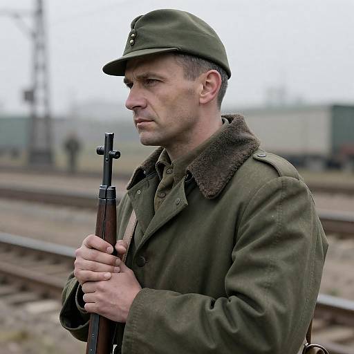 Wartime Profile: Soldier with Rifle