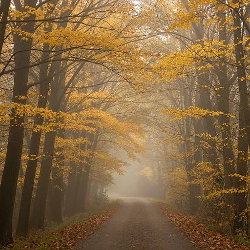 Ethereal Misty Forest Path